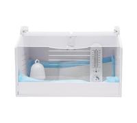 Boîte chauffante pour poussins - Avec thermomètre et lampe chauffante - Espace pour 20 poussins - Boîte d'élevage pour volaille, reptiles et petits animaux - 48 x 30 x 30 cm