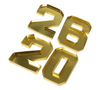Boîte Chiffres 2026 en Carton, pour Bonbons et Chocolats | Forme Numéro, Usage Anniversaire et Partage au Bureau, Couleur Or, Design Unique, Réutilisable