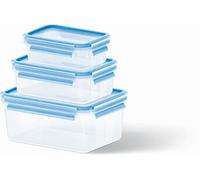 Emsa Boîte hermétique alimentaire 508566 – Rectangulaire, transparente – 3 pièces