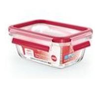 Emsa Boîte alimentaire en verre Clip&Close 0,45 L rouge Hermétique Empilable Four jusqu'à 420°C