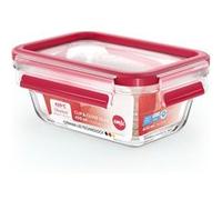 Boite clip&close verre rectangulaire 0,45L - Emsa - Rouge - Verre G