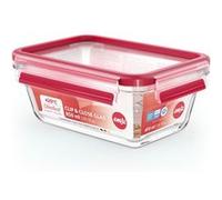 Boite clip&close verre rectangulaire 0,85L - Emsa - Rouge - Verre G