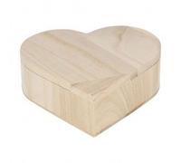 Boîte Coeur 15 Cm Bois