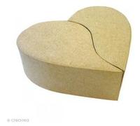 Boîte coeur 2 parties en carton 17 cm G