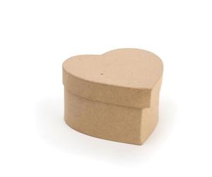 Boîte Coeur à décorer - 9 x 8 x 5 cm