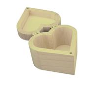 Boite Coeur En Bois Fermeture Aimantée 9 Cm
