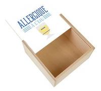 Boite Coffret en Bois - Fabulous - Allergique à l'eau Pastis (11 x 11 x 3,5 cm) Multicolore