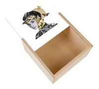 Boite Coffret en Bois - Fabulous - Audrey Hepburn Papillons (11 x 11 x 3,5 cm) Multicolore G