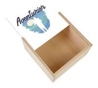 Boite Coffret en Bois - Fabulous - Aventurier Voyageur (11 x 11 x 3,5 cm) Multicolore G