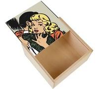 Boite Coffret en Bois - Fabulous - Bandes Dessinees Pop Art Couple (11 x 11 x 3,5 cm) Multicolore G