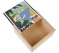 Boite Coffret en Bois - Fabulous - Bandol Cote d'Azur AfficheVintage (11 x 11 x 3,5 cm) Multicolore G
