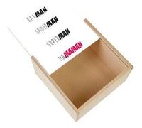 Boite Coffret en Bois - Fabulous - Batman Superman Spiderman Ma Maman Humour Super Mere (11 x 11 x 3,5 cm) Multicolore G
