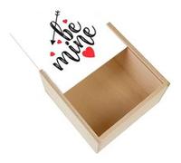 Boite Coffret en Bois - Fabulous - Be Mine Amour Fiancaille (11 x 11 x 3,5 cm) Multicolore G