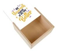 Boite Coffret en Bois - Fabulous - Be Yourself there is no one Better (11 x 11 x 3,5 cm) Multicolore G