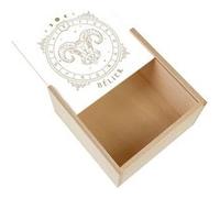 Boite Coffret en Bois - Fabulous - Belier Cartomancie Signe Astrologie (11 x 11 x 3,5 cm) Multicolore G