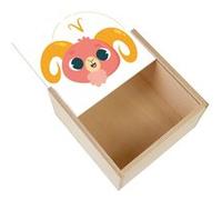 Boite Coffret en Bois - Fabulous - Bélier Illustration Signe Astrologie (11 x 11 x 3,5 cm) Multicolore G