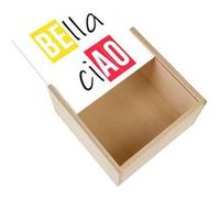 Boite Coffret en Bois - Fabulous - Bella Ciao Casa Del Papel Chanson (11 x 11 x 3,5 cm) Multicolore