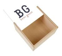 Boite Coffret en Bois - Fabulous - BG (Beau Gosse) (11 x 11 x 3,5 cm) Multicolore