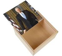 Boite Coffret en Bois - Fabulous - Bill Clinton Etats Unis President Peinture (11 x 11 x 3,5 cm) Multicolore G