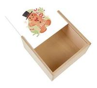 Boite Coffret en Bois - Fabulous - Bonhomme Pain d'Epice (11 x 11 x 3,5 cm) Multicolore