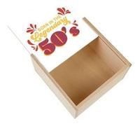 Boite Coffret en Bois - Fabulous - Born in the Legendary 50's (11 x 11 x 3,5 cm) Multicolore G