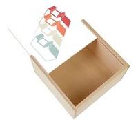 Boite Coffret en Bois - Fabulous - Borne Arcade 80's (11 x 11 x 3,5 cm) Multicolore