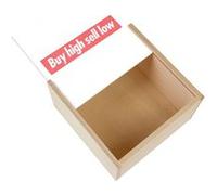Boite Coffret en Bois - Fabulous - Buy High Sell Low Red (11 x 11 x 3,5 cm) Multicolore