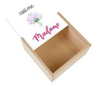 Boite Coffret en Bois - Fabulous - Call Me Madame Bouquet de Fleurs (11 x 11 x 3,5 cm) Multicolore G