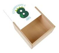Boite Coffret en Bois - Fabulous - Ce Dinosaure À 8 Ans (11 x 11 x 3,5 cm) Multicolore G