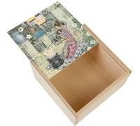 Boite Coffret en Bois - Fabulous - Ce Qu'a Vu La Lune Les Contes d'Andersen (11 x 11 x 3,5 cm) Multicolore