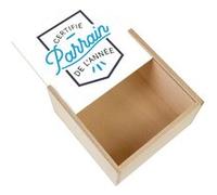 Boite Coffret en Bois - Fabulous - Certifié Parrain de l'Année (11 x 11 x 3,5 cm) Multicolore
