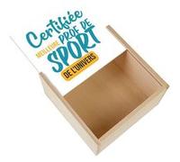 Boite Coffret en Bois - Fabulous - Certifiée meilleure Prof de Sport de l'univers (11 x 11 x 3,5 cm) Multicolore G