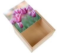 Boite Coffret en Bois - Fabulous - Champ de Tulipes Rouges (11 x 11 x 3,5 cm) Multicolore G