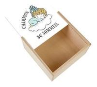 Boite Coffret en Bois - Fabulous - Champion Du Sommeil (11 x 11 x 3,5 cm) Multicolore G