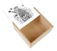Boite Coffret en Bois - Fabulous - Chaton King Kong (11 x 11 x 3,5 cm) Multicolore G