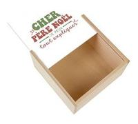 Boite Coffret en Bois - Fabulous - Cher Père Noel je peux tout expliquer (11 x 11 x 3,5 cm) Multicolore G
