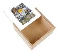 Boite Coffret en Bois - Fabulous - Col Du Galibier Collage (11 x 11 x 3,5 cm) Multicolore G