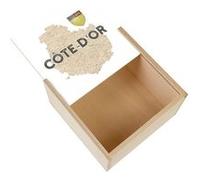 Boite Coffret en Bois - Fabulous - Côte-d'Or carte ancienne (11 x 11 x 3,5 cm) Multicolore