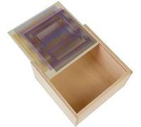 Boite Coffret en Bois - Fabulous - Cromo Interference Art Moderne Op Art (11 x 11 x 3,5 cm) Multicolore G