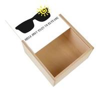 Boite Coffret en Bois - Fabulous - Design Lunettes Girls Just Want to Have Sun (11 x 11 x 3,5 cm) Multicolore G