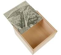 Boite Coffret en Bois - Fabulous - Dessin Ancien Jardin Du Luxembourg Paris (11 x 11 x 3,5 cm) Multicolore G
