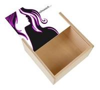 Boite Coffret en Bois - Fabulous - Dessin Femme Chuuut (11 x 11 x 3,5 cm) Multicolore G