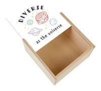 Boite Coffret en Bois - Fabulous - Diverse as the Universe (11 x 11 x 3,5 cm) Multicolore G