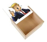 Boite Coffret en Bois - Fabulous - Donald Trump President Caricature (11 x 11 x 3,5 cm) Multicolore G