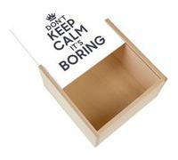 Boite Coffret en Bois - Fabulous - Don't Keep Calm it's Boring (11 x 11 x 3,5 cm) Multicolore G