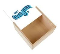Boite Coffret en Bois - Fabulous - Don't Overthink It (11 x 11 x 3,5 cm) Multicolore