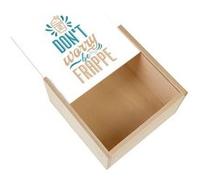 Boite Coffret en Bois - Fabulous - Don't Worry Be Frappe (11 x 11 x 3,5 cm) Multicolore G