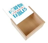 Boite Coffret en Bois - Fabulous - Dormir, C'est pour les faibles (11 x 11 x 3,5 cm) Multicolore G