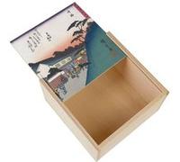 Boite Coffret en Bois - Fabulous - Estampe Japonaise 13 Village Rue (11 x 11 x 3,5 cm) Multicolore G
