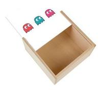 Boite Coffret en Bois - Fabulous - Fantomes Pac-Man Pixel (11 x 11 x 3,5 cm) Multicolore